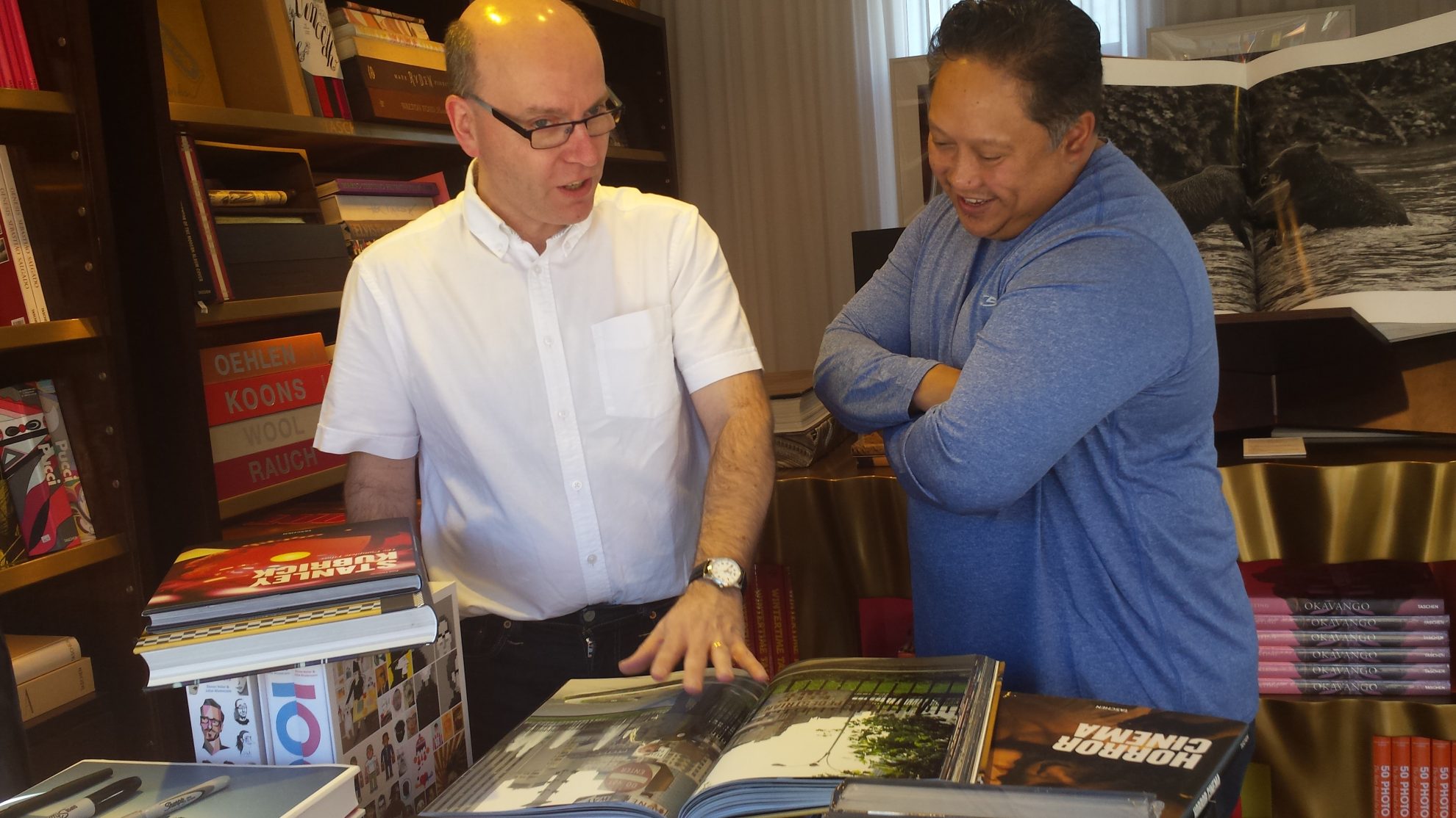 Paul Duncan at Taschen bookstore, in SoCal, 2015
