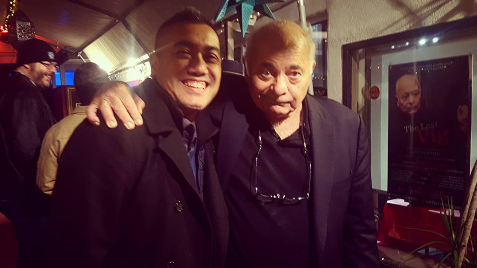 with Burt Young